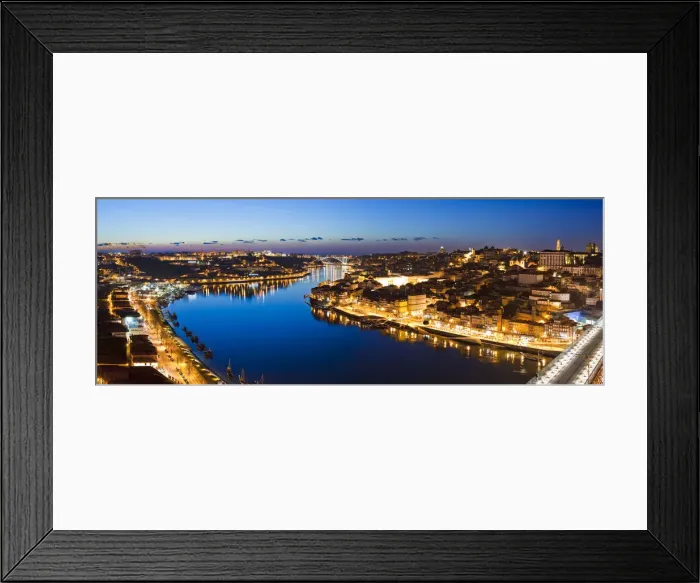 Framed Print : Oporto, capital of the Port wine, with the Douro river at sunset, Portugal Framed Print : Oporto, capital of the Port wine, with the Douro river at sunset, Portugal