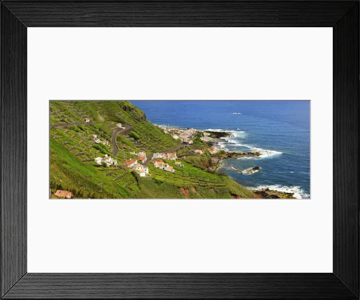 Framed Print : Terraced vineyards at the little town of Maia. Santa Maria, Azores islands, Portugal Framed Print : Terraced vineyards at the little town of Maia. Santa Maria, Azores islands, Portugal