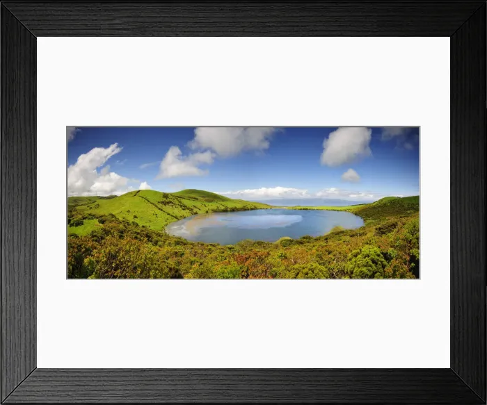 Framed Print : The Lagoa do Caiado crater (Caiado lagoon), one of the undreds of craters spread along Framed Print : The Lagoa do Caiado crater (Caiado lagoon), one of the undreds of craters spread along