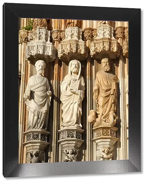 Detail of the portal of Batalha Monastery, a UNESCO World Heritage Site. Portugal