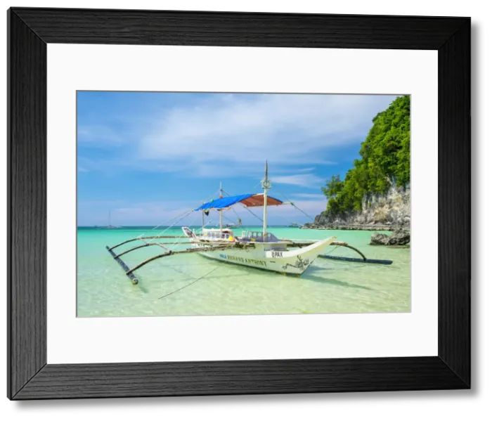 Framed Print : Otrigger bangka boat at Diniwid Beach, Boracay Island, Aklan Province, Western Visayas Framed Print : Otrigger bangka boat at Diniwid Beach, Boracay Island, Aklan Province, Western Visayas