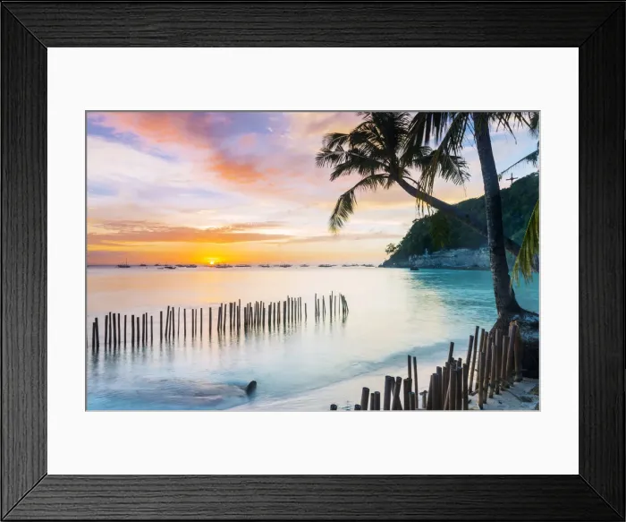 Framed Print : Asia, South East Asia, Philippines, Western Visayas, Boracay, Dinwid Beach