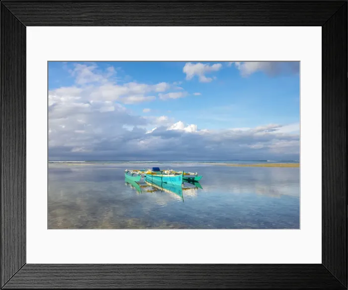 Framed Print : Small boat anchored at low tide, Lala-o, San Juan beach, Siquijor Island, Central Visayas Framed Print : Small boat anchored at low tide, Lala-o, San Juan beach, Siquijor Island, Central Visayas