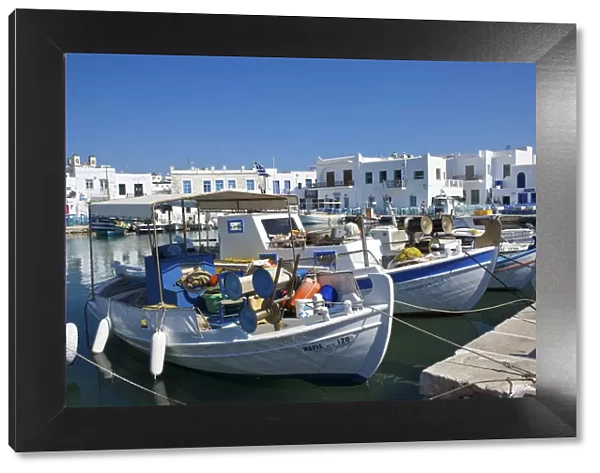 Fishing boats in Naoussa, Paros Island, Cyclades, Greece