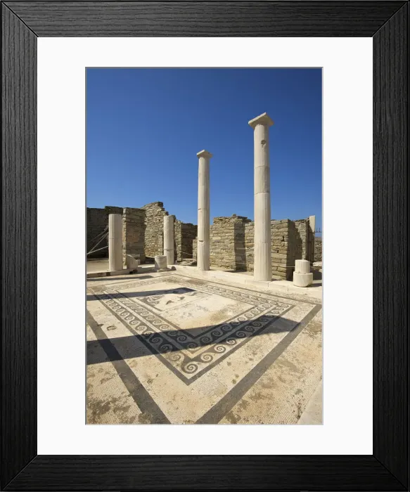 Framed Print : Archeological site, Delos Island, Cyclades, Greece Framed Print : Archeological site, Delos Island, Cyclades, Greece