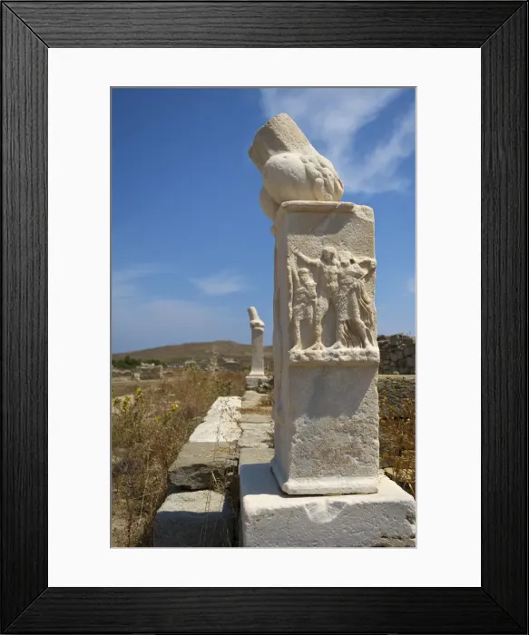 Framed Print : Archeological site, Delos Island, Cyclades, Greece Framed Print : Archeological site, Delos Island, Cyclades, Greece