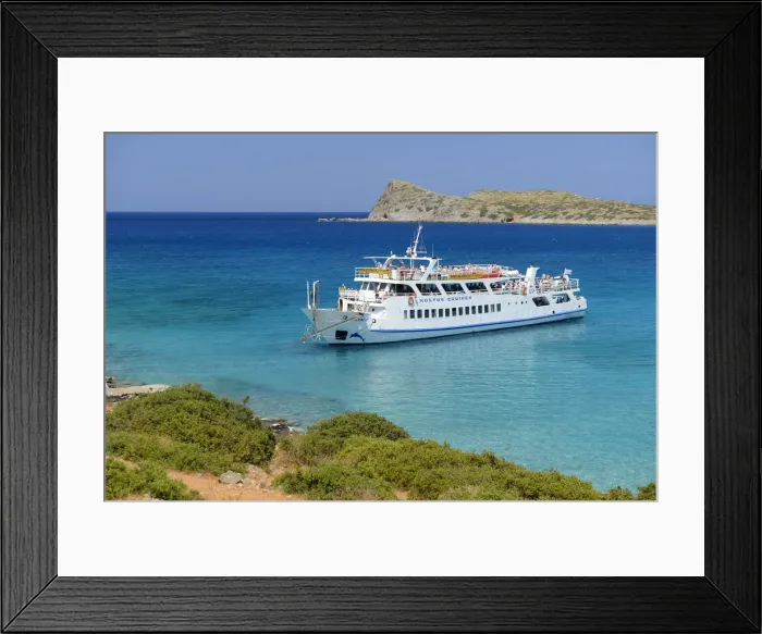 Framed Print : Kolokitha Beach on Spinalonga Peninsula, Elounda, Crete, Greece, Europe Framed Print : Kolokitha Beach on Spinalonga Peninsula, Elounda, Crete, Greece, Europe