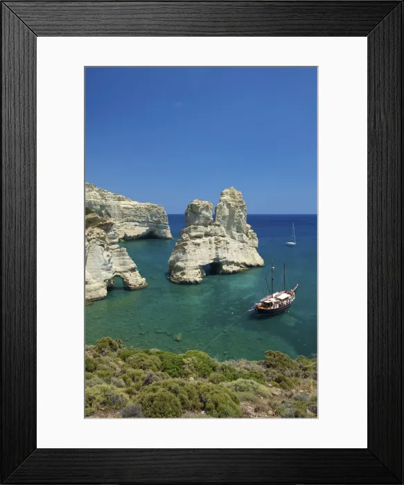 Framed Print : Kleftiko, Milos, Cyclades, Greece Framed Print : Kleftiko, Milos, Cyclades, Greece