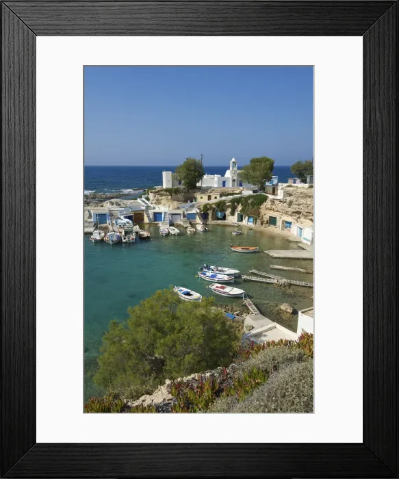 Framed Print : Mandraki, Milos, Kykladen, Griechenland
