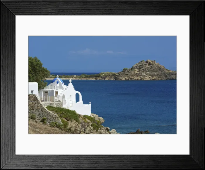 Framed Print : Chapel in Platis Gialos, Mykonos, Cyclades, Greece Framed Print : Chapel in Platis Gialos, Mykonos, Cyclades, Greece