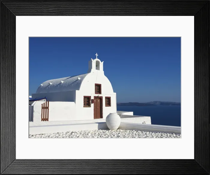 Framed Print : Chapel in Oia, Santorini, Cyclades, Greece Framed Print : Chapel in Oia, Santorini, Cyclades, Greece