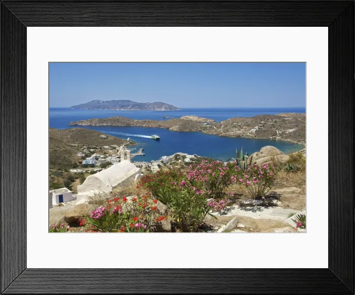 Framed Print : Church above Ios Bay, Ios Island, Cyclades, Greece Framed Print : Church above Ios Bay, Ios Island, Cyclades, Greece