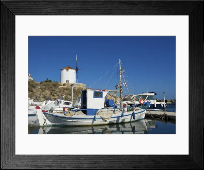 Framed Print : Fishing boat in Parikia, Paros Island, Cyclades, Greece Framed Print : Fishing boat in Parikia, Paros Island, Cyclades, Greece