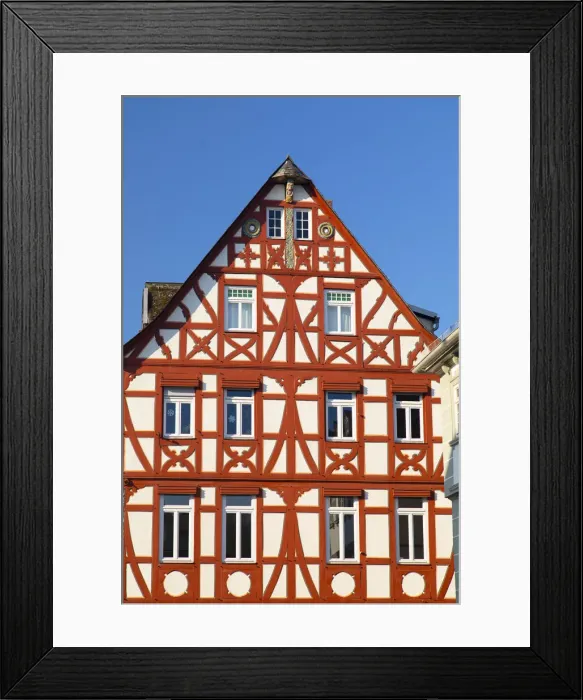 Framed Print : Half-timbered building, Limburg, Hesse, Germany Framed Print : Half-timbered building, Limburg, Hesse, Germany