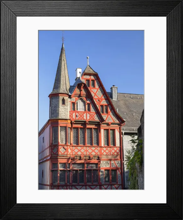 Framed Print : Half-timbered building, Marburg, Hesse, Germany Framed Print : Half-timbered building, Marburg, Hesse, Germany