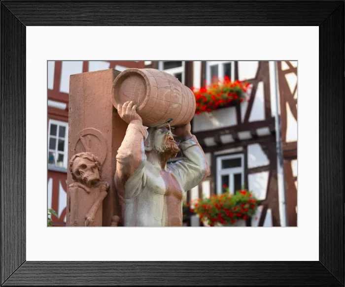 Framed Print : Statue in Kornmarkt, Limburg, Hesse, Germany Framed Print : Statue in Kornmarkt, Limburg, Hesse, Germany