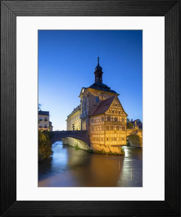 Framed Print : Altes Rathaus (Old Town Hall) at dusk, Bamberg (UNESCO World Heritage Site), Bavaria Framed Print : Altes Rathaus (Old Town Hall) at dusk, Bamberg (UNESCO World Heritage Site), Bavaria