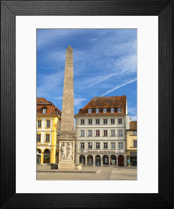 Framed Print : Fountain in Market Square (Marktplatz), Wurzburg, Bavaria, Germany Framed Print : Fountain in Market Square (Marktplatz), Wurzburg, Bavaria, Germany