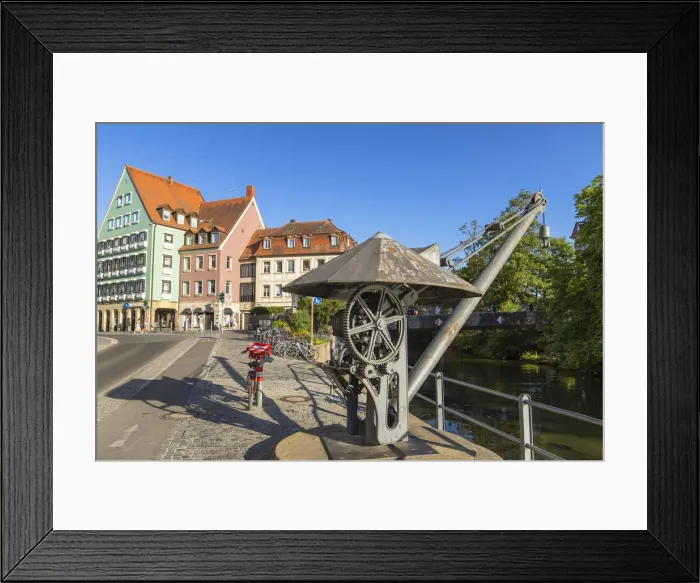 Framed Print : Am Cranen (historic cranes) along River Regnitz, Bamberg (UNESCO World Heritage Site) Framed Print : Am Cranen (historic cranes) along River Regnitz, Bamberg (UNESCO World Heritage Site)