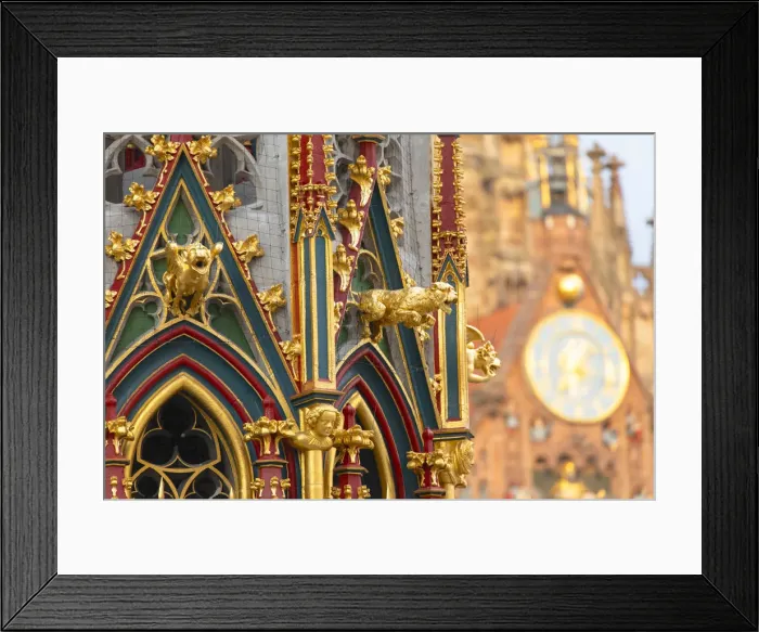 Framed Print : Schoner Brunnen fountain and Frauenkirche, Nuremberg, Bavaria, Germany Framed Print : Schoner Brunnen fountain and Frauenkirche, Nuremberg, Bavaria, Germany