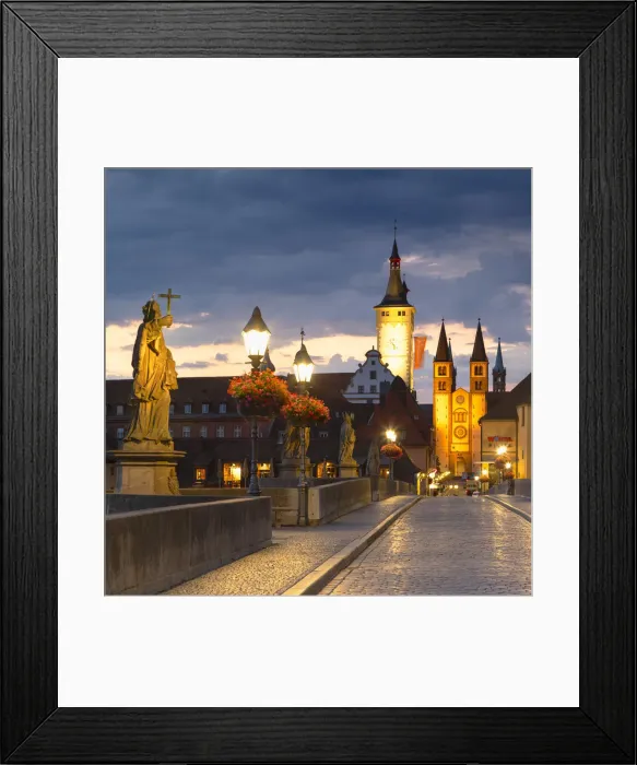 Framed Print : Old Main Bridge at dawn, Wurzburg, Bavaria, Germany Framed Print : Old Main Bridge at dawn, Wurzburg, Bavaria, Germany