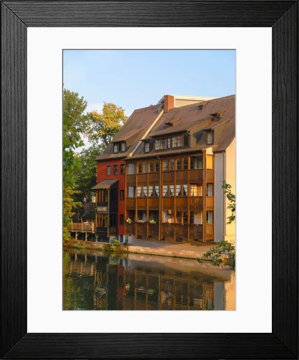 Framed Print : Housing along River Pegnitz, Nuremberg, Bavaria, Germany Framed Print : Housing along River Pegnitz, Nuremberg, Bavaria, Germany