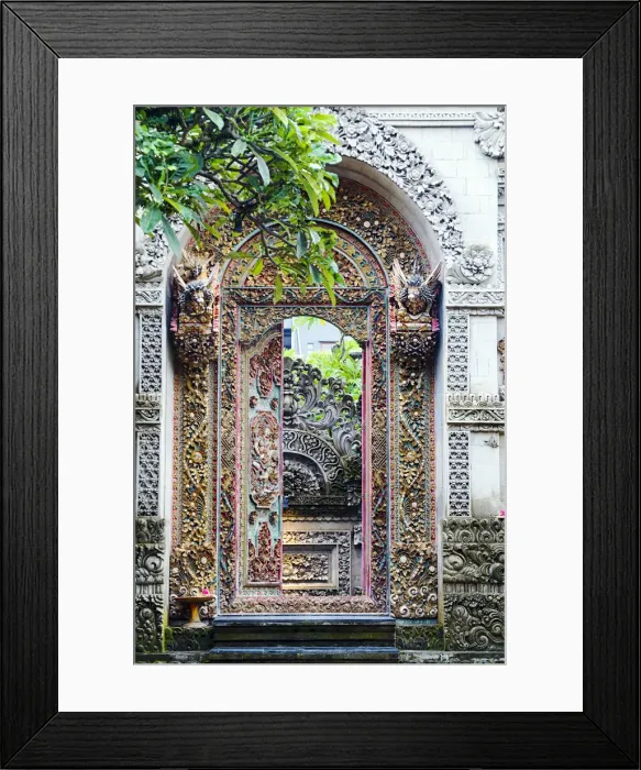 Framed Print : Asia, Indonesia, Bali, Ubud, traditional Balinese Hindu temple door Framed Print : Asia, Indonesia, Bali, Ubud, traditional Balinese Hindu temple door