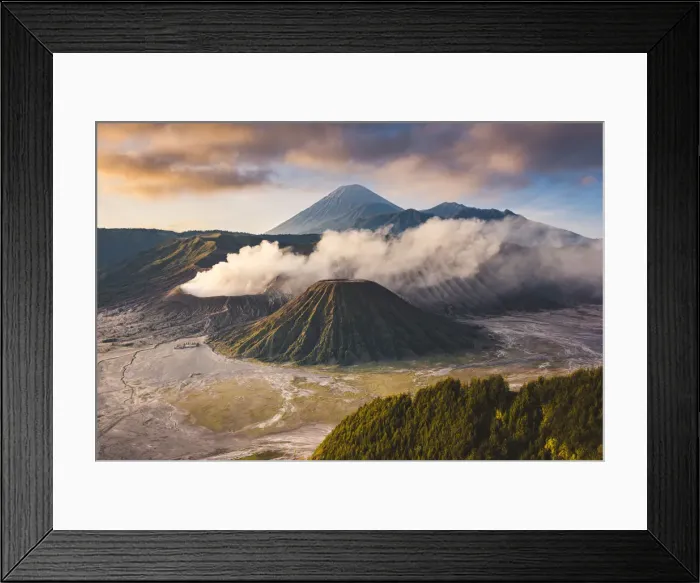 Framed Print : Java, Indonesia, South East Asia. High angle view of Mount Bromo at sunrise Framed Print : Java, Indonesia, South East Asia. High angle view of Mount Bromo at sunrise