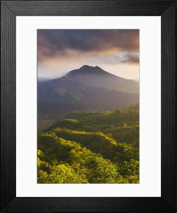 Framed Print : Bangli Regency, Bali, Indonesia, South East Asia. High angle view of the Mount Batur Framed Print : Bangli Regency, Bali, Indonesia, South East Asia. High angle view of the Mount Batur