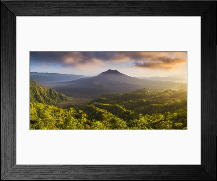 Framed Print : Bali, Indonesia, South East Asia. Panoramic high angle view over the Mount Batur Framed Print : Bali, Indonesia, South East Asia. Panoramic high angle view over the Mount Batur