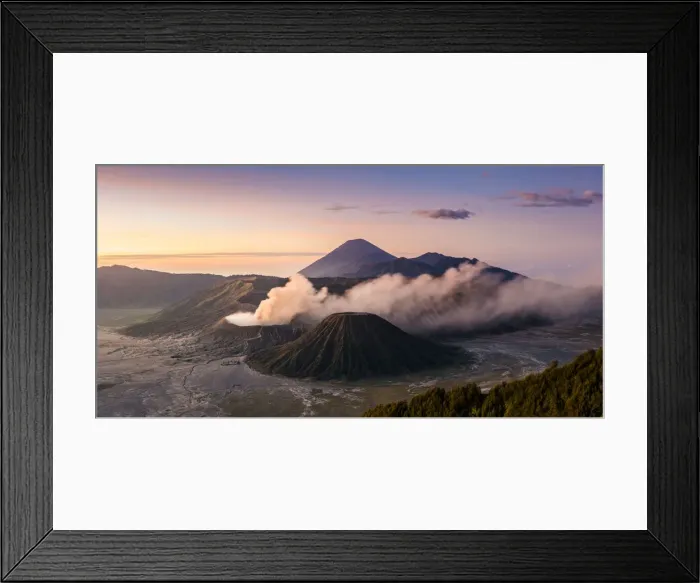 Framed Print : Java, Indonesia, South East Asia. High angle view of Mount Bromo at sunrise Framed Print : Java, Indonesia, South East Asia. High angle view of Mount Bromo at sunrise