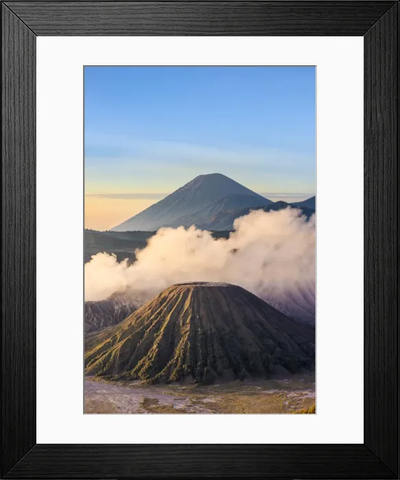 Framed Print : Java, Indonesia, South East Asia. High angle view of Mount Bromo at sunrise Framed Print : Java, Indonesia, South East Asia. High angle view of Mount Bromo at sunrise
