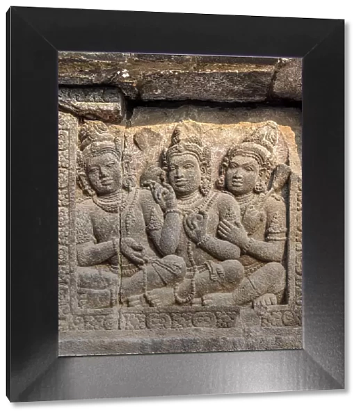 Relief panel, Candi Shiva Mahadeva, Prambanan temple complex, Yogyakarta, Java, Indonesia
