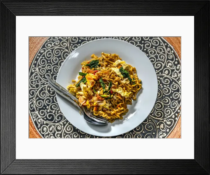 Framed Print : Mie goreng or fried noodles dish, Yogyakarta, Java, Indonesia Framed Print : Mie goreng or fried noodles dish, Yogyakarta, Java, Indonesia