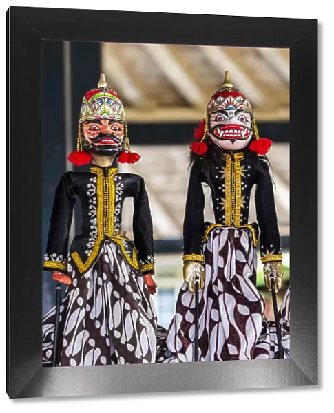 Traditional Indonesian Wayang Golek puppets, Kraton palace, Yogyakarta, Java, Indonesia