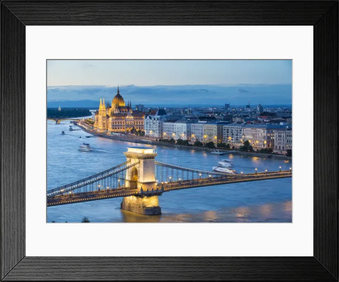 Framed Print : June 2016. Architecture, Boats, Bridge, Budapest Framed Print : June 2016. Architecture, Boats, Bridge, Budapest