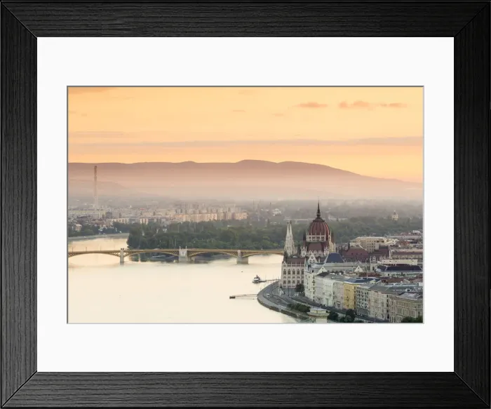 Framed Print : Hungary, Central Hungary, Budapest. Sunrise over Budapest and the Danube from Gellert Framed Print : Hungary, Central Hungary, Budapest. Sunrise over Budapest and the Danube from Gellert