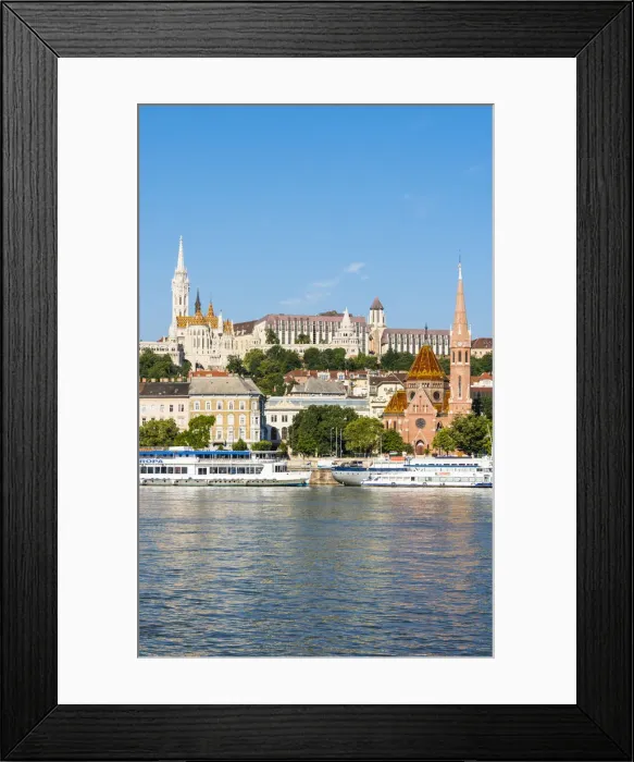 Framed Print : Danube River and Buda side in the morning light, Budapest, Hungary Framed Print : Danube River and Buda side in the morning light, Budapest, Hungary