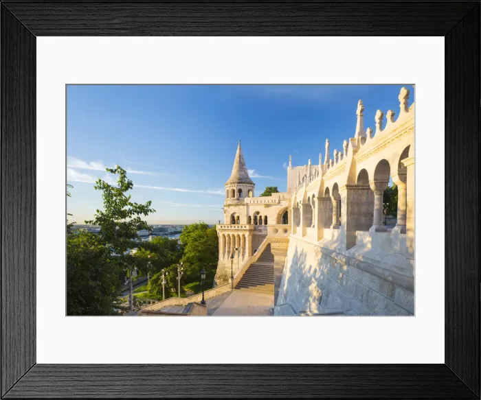 Framed Print : Hungary, Central Hungary, Budapest. Fishermans Bastion takes its name Framed Print : Hungary, Central Hungary, Budapest. Fishermans Bastion takes its name