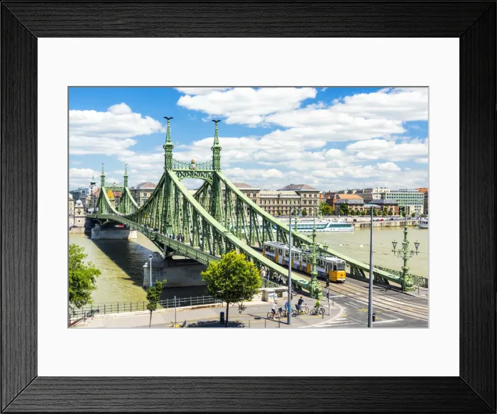 Framed Print : Liberty Bridge, the shortest bridge in Budapest, Hungary Framed Print : Liberty Bridge, the shortest bridge in Budapest, Hungary