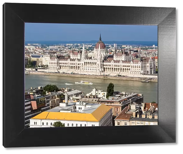 Views towards Danube and Hungarian Parliament from the Fishermans Bastion