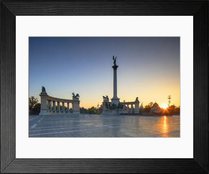 Framed Print : Heroesaa Square at sunrise, Budapest, Hungary Framed Print : Heroesaa Square at sunrise, Budapest, Hungary