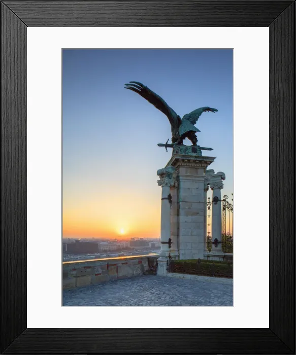Framed Print : View of Budapest from Buda Castle at sunrise, Budapest, Hungary Framed Print : View of Budapest from Buda Castle at sunrise, Budapest, Hungary