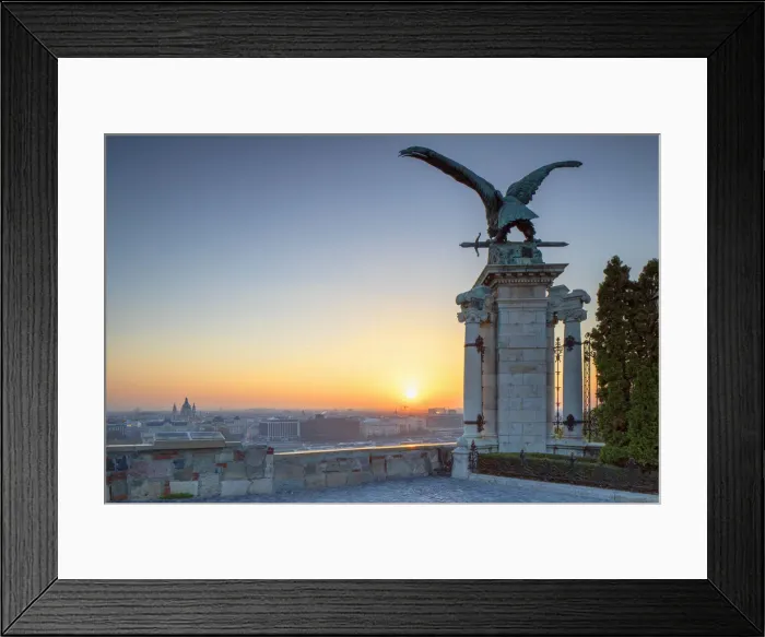 Framed Print : View of Budapest from Buda Castle at sunrise, Budapest, Hungary Framed Print : View of Budapest from Buda Castle at sunrise, Budapest, Hungary