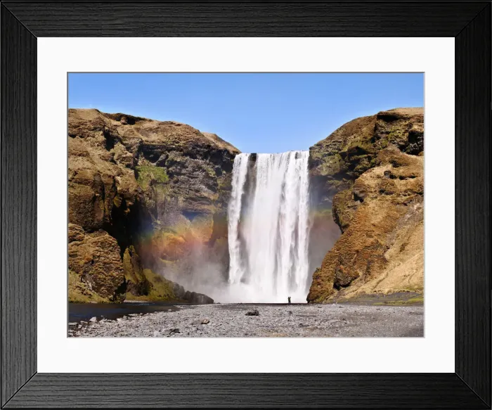 Framed Print : The Skogafoss, one of the biggest waterfalls in the country with a width of 25 meters Framed Print : The Skogafoss, one of the biggest waterfalls in the country with a width of 25 meters