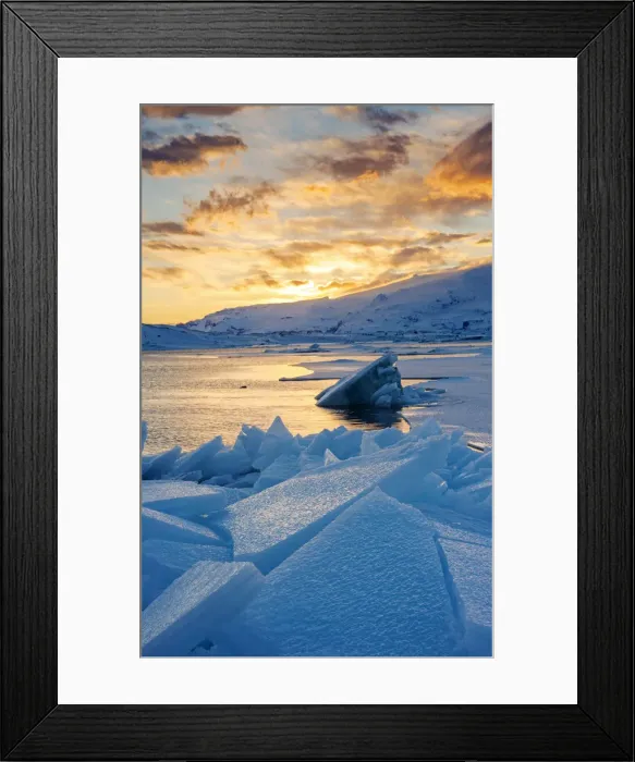 Framed Print : Jokulsarlon glacier lagoon, Iceland, Europe
