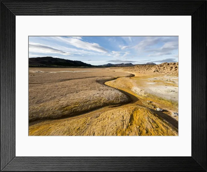 Framed Print : Hverir, Krafla caldera, Myvatn region, Northern Iceland. Geothermal activity