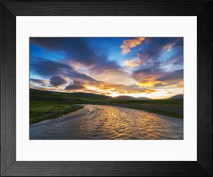 Framed Print : Northern Iceland. Midnight sun Framed Print : Northern Iceland. Midnight sun