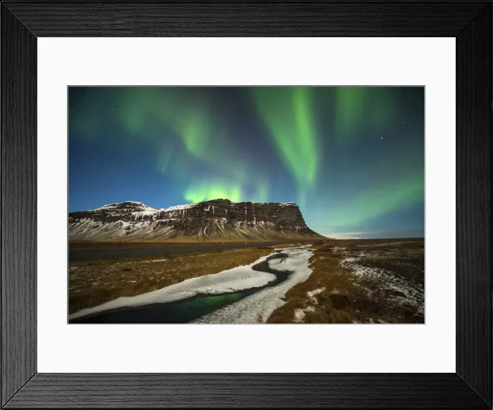 Framed Print : Road to Aurora, Iceland