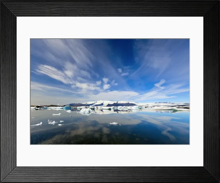 Framed Print : Cloudscape over Jokulsarlon Iceberg Lagoon, Iceland Framed Print : Cloudscape over Jokulsarlon Iceberg Lagoon, Iceland